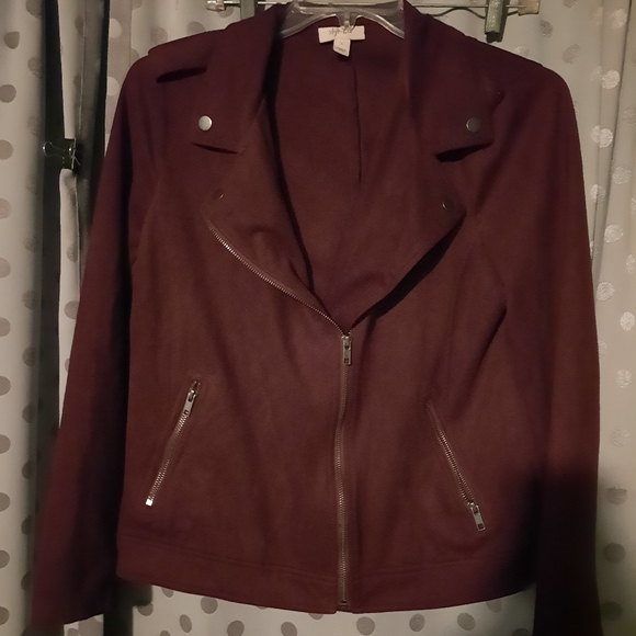 Style & Co. Jackets & Blazers - Faux Suede Moto Jacket L